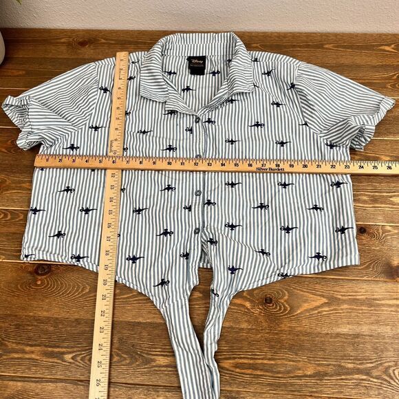 Disney Her Universe Aladdin Lamp Embroidered Tie Hem Blouse Misses size XL - Picture 5 of 8